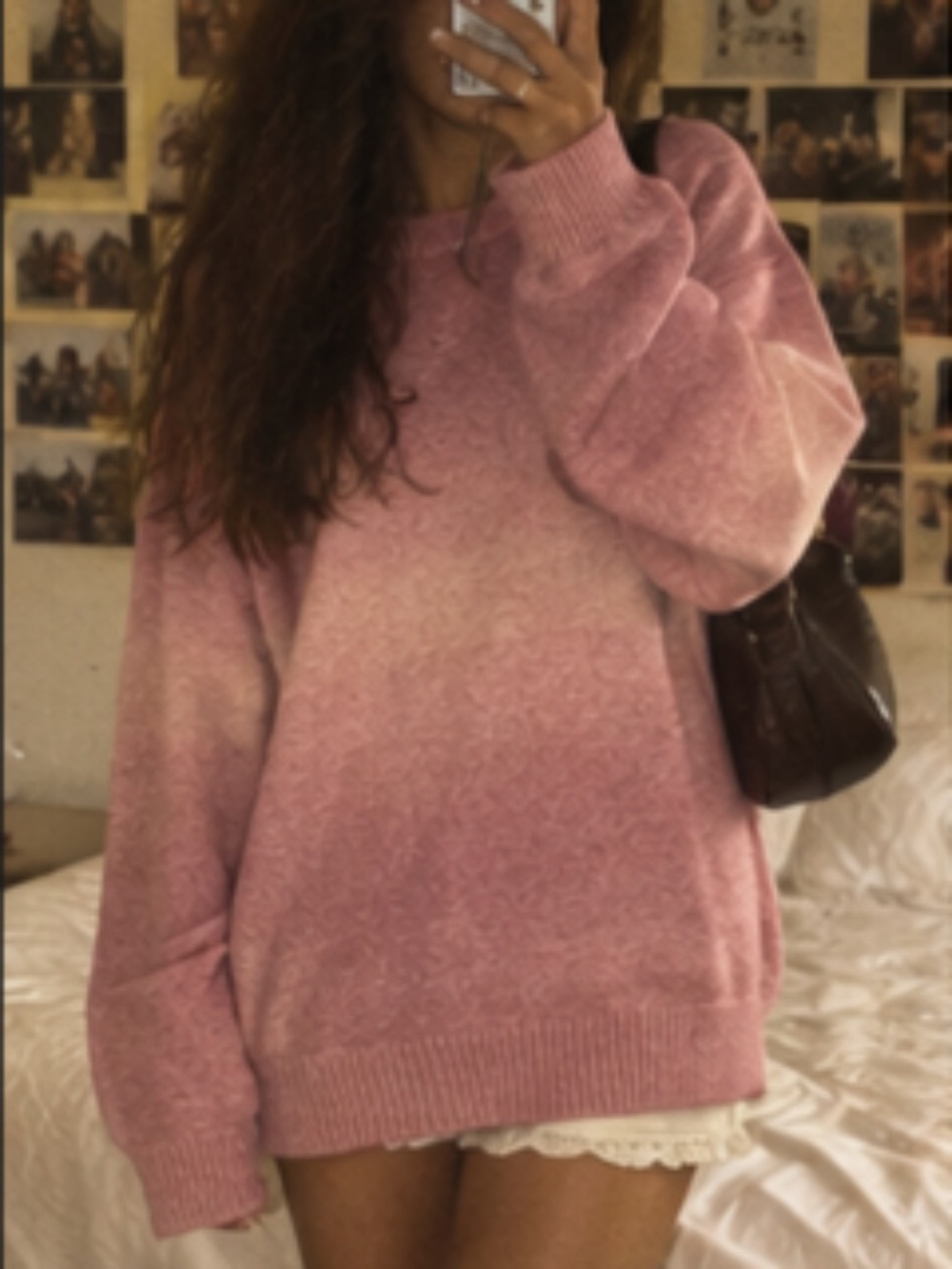 oversized pink sweater xl